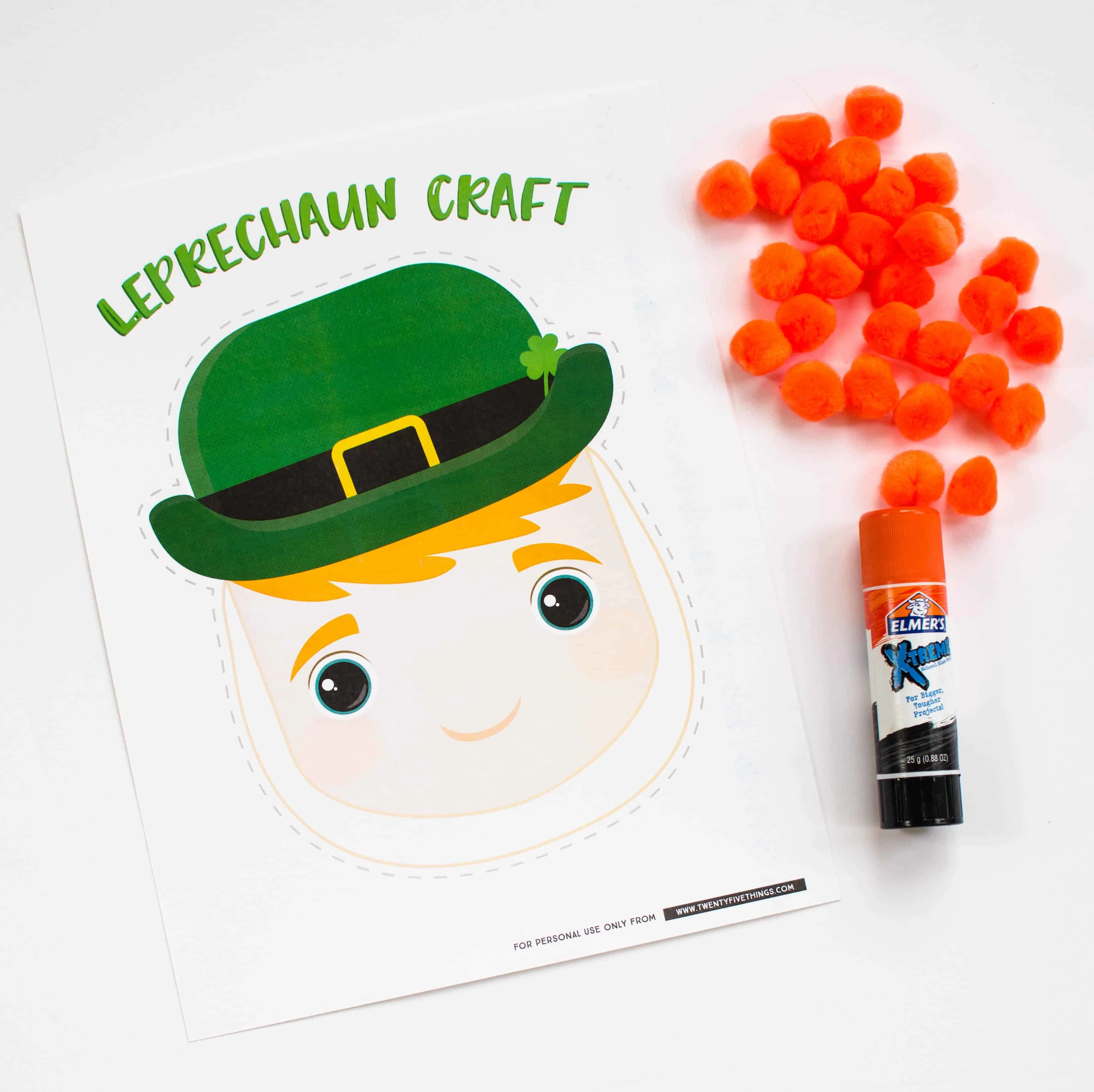 supplies for pom pom leprechaun beard