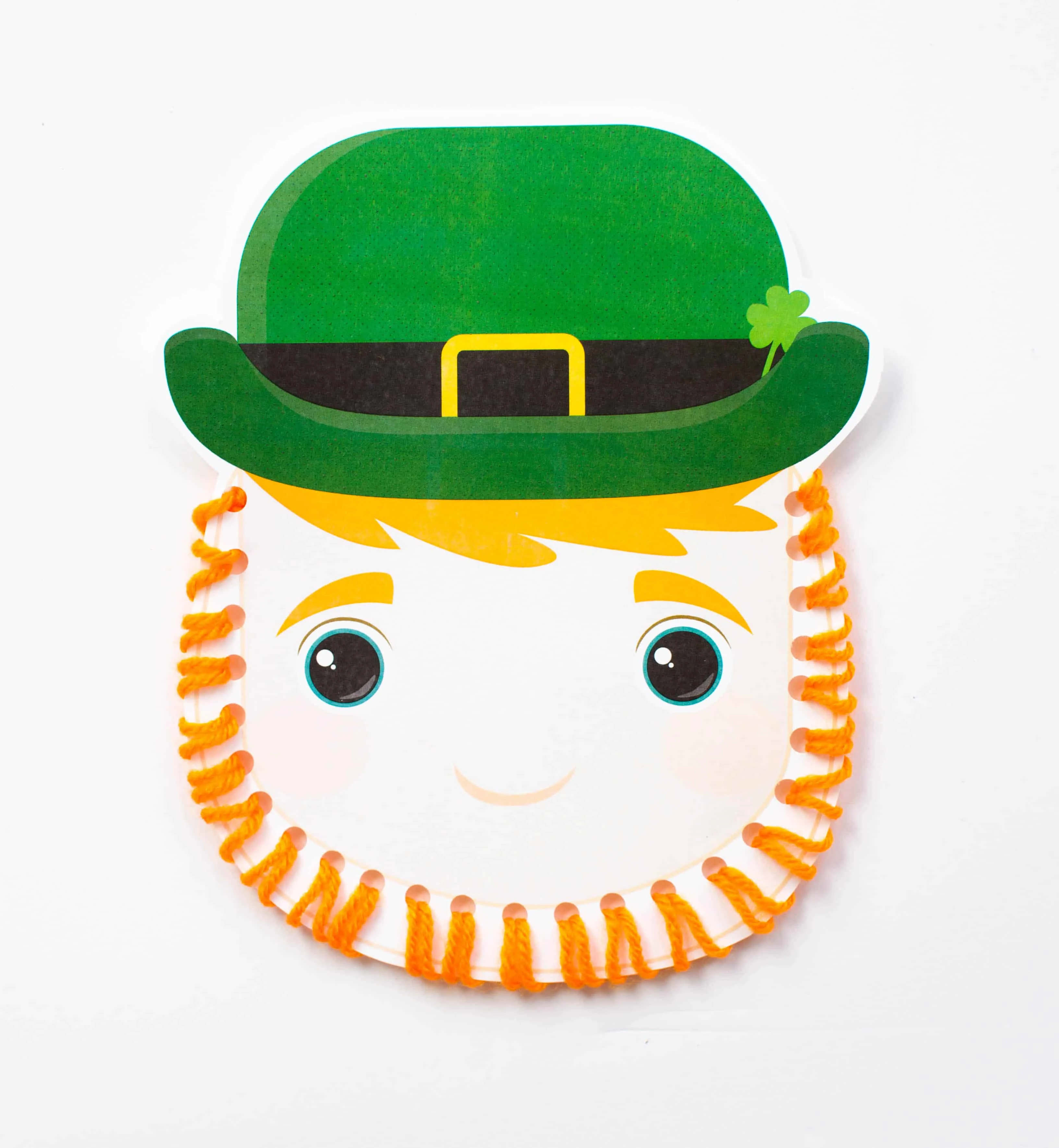 image of finished leprechaun lacing card