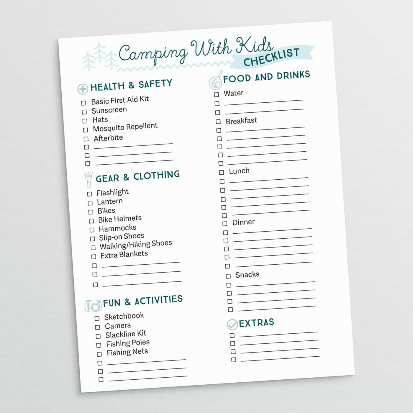 Use our handy camping with kids checklist to help you remember everything.