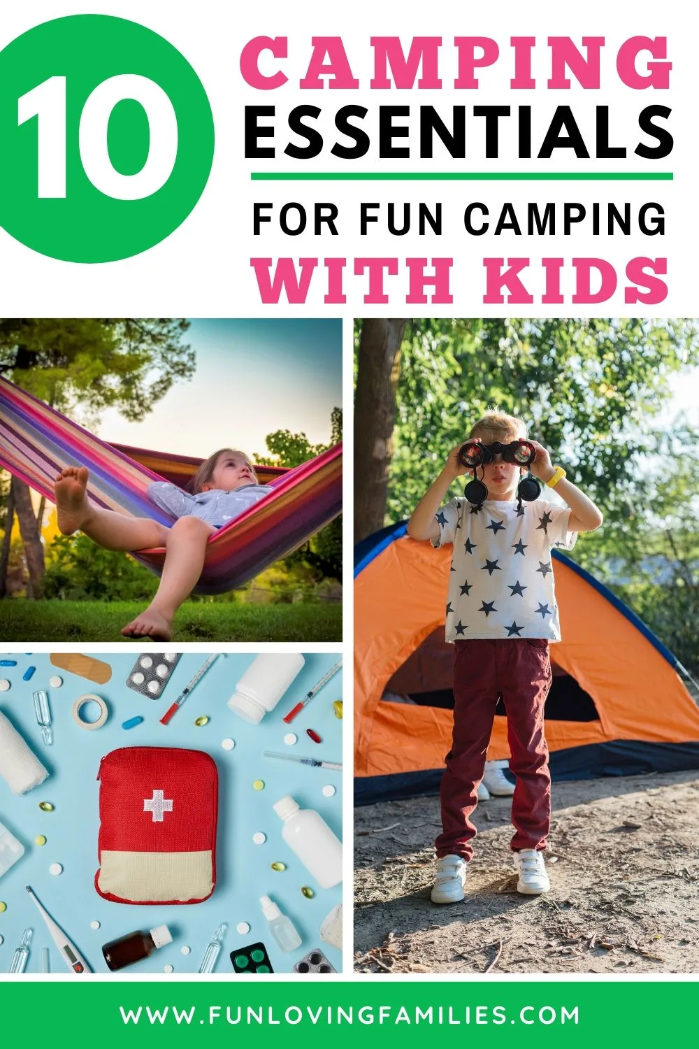 kids camping essentials image