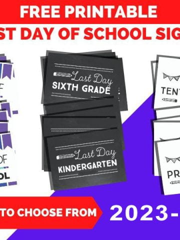 free printable last day of school signs 2023 2024 designs