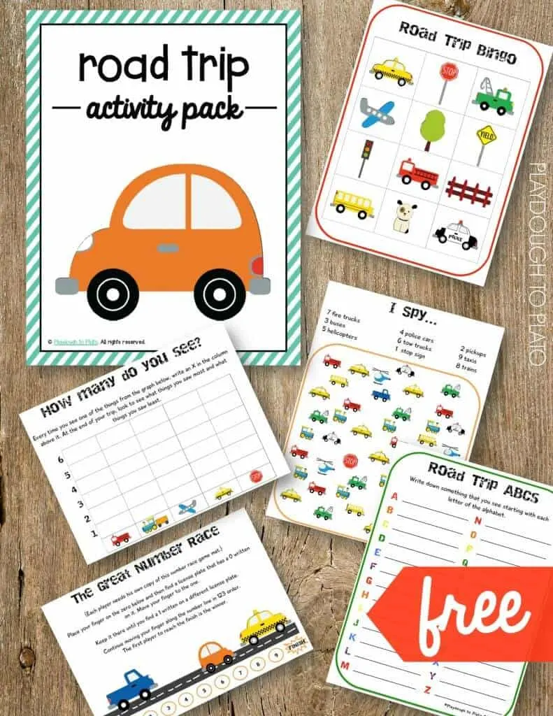 Free printable road trip activity pack for kids from Playdough to Plato. Check out all of the amazing printable road trip games we've collected for you.
