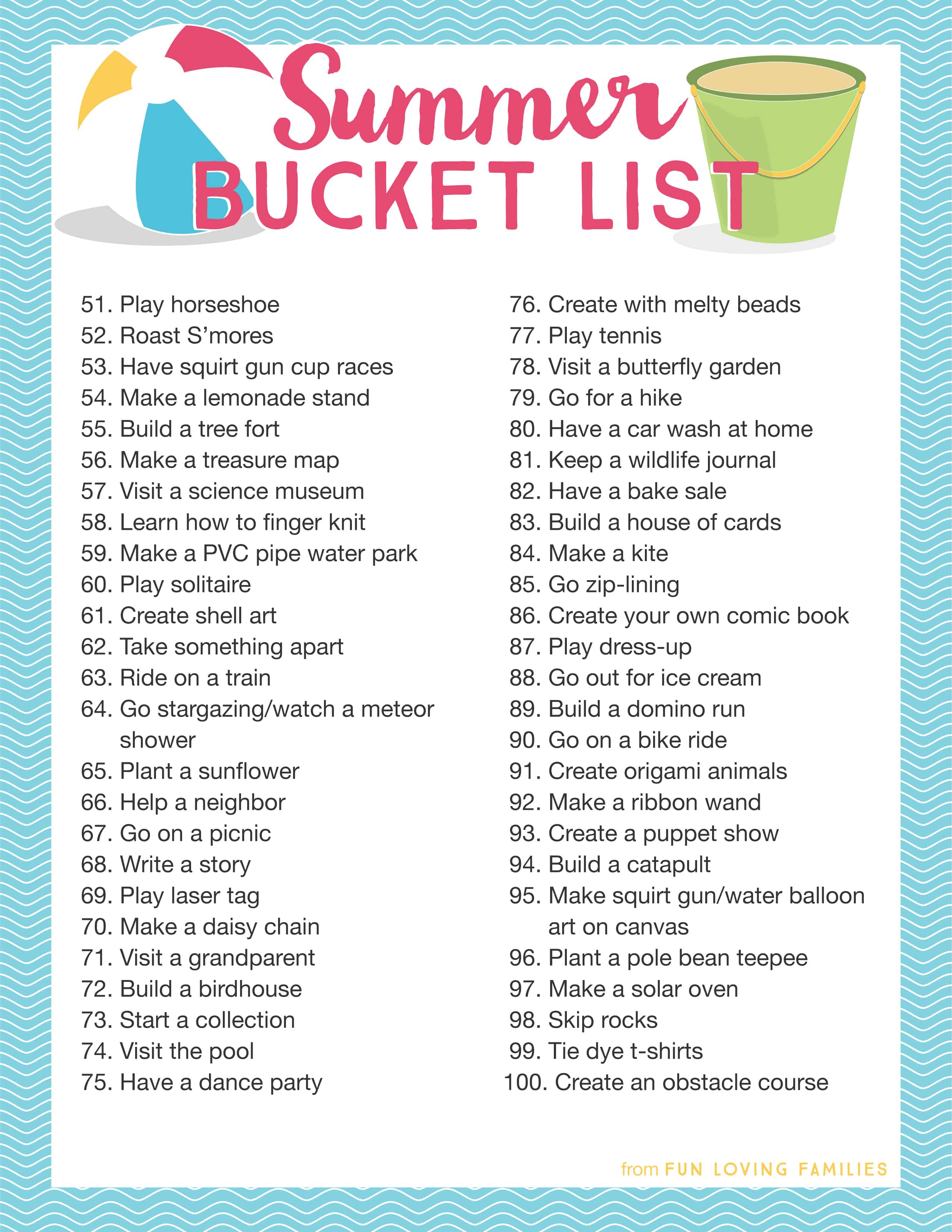Summer Bucket List for Families Fun Loving Families