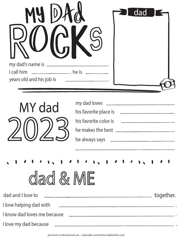 Father s Day Questionnaire Printable 2022 Free Download
