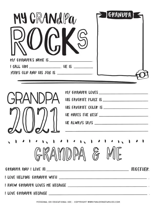 Download Father S Day Questionnaire Printable 2021 Free Download Fun Loving Families