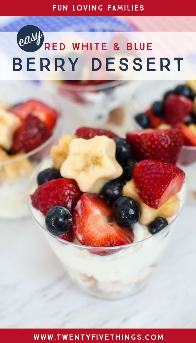 Make an easy red white and blue berry dessert that's perfect for summer celebrations.
