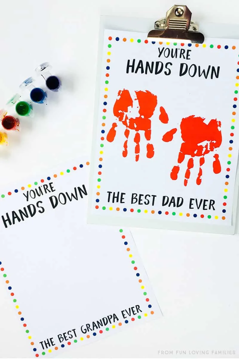 hands down best dad and grandpa handprint craft for father's day