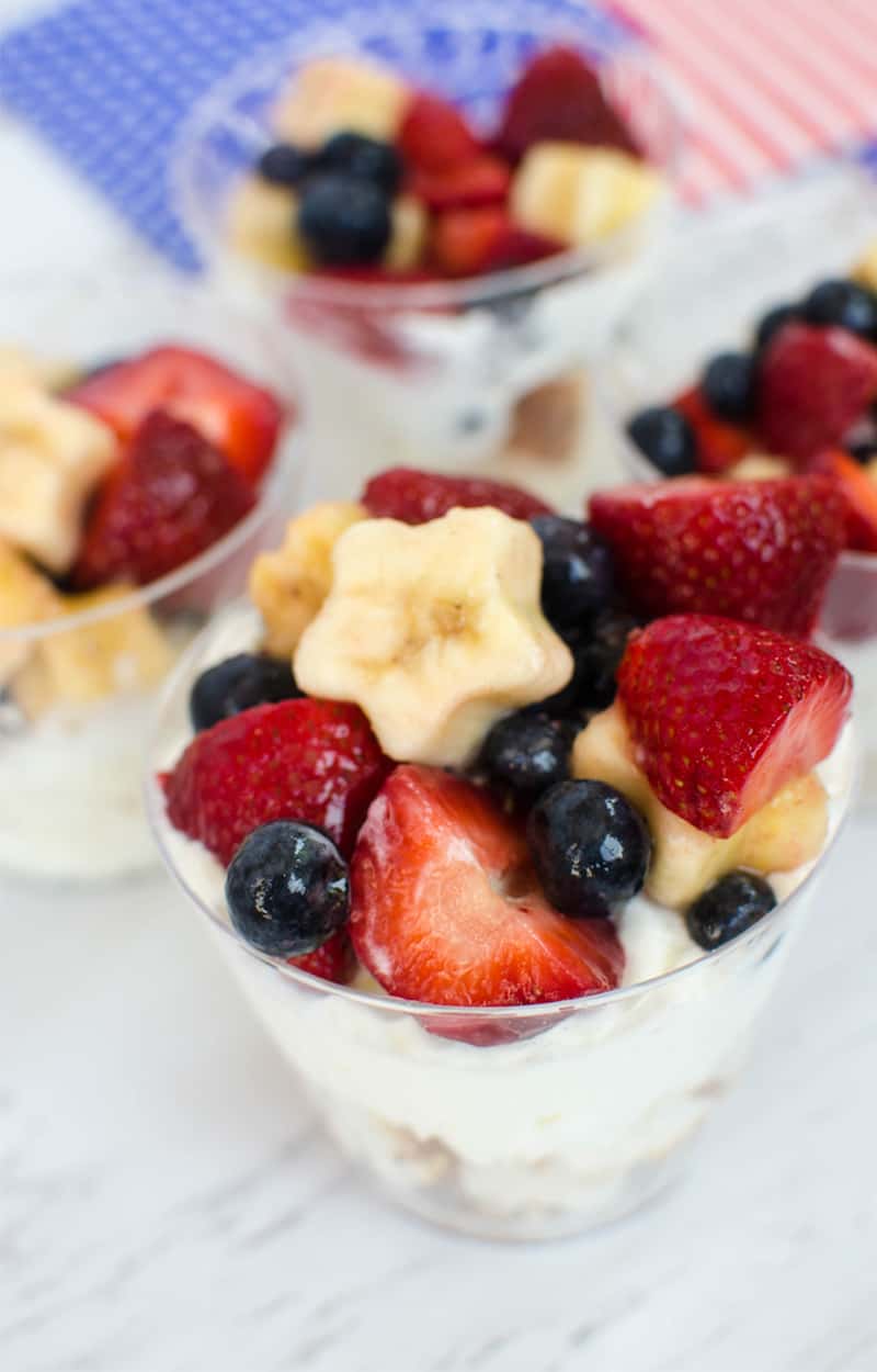 Make this easy red, white, and blue dessert for your next patriotic celebration. Click through for the details.