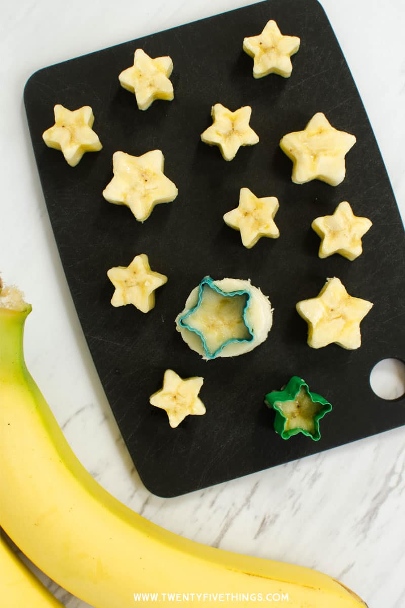 Add some fun to your red, white, and blue fruit salad by adding some star-shaped banana slices.
