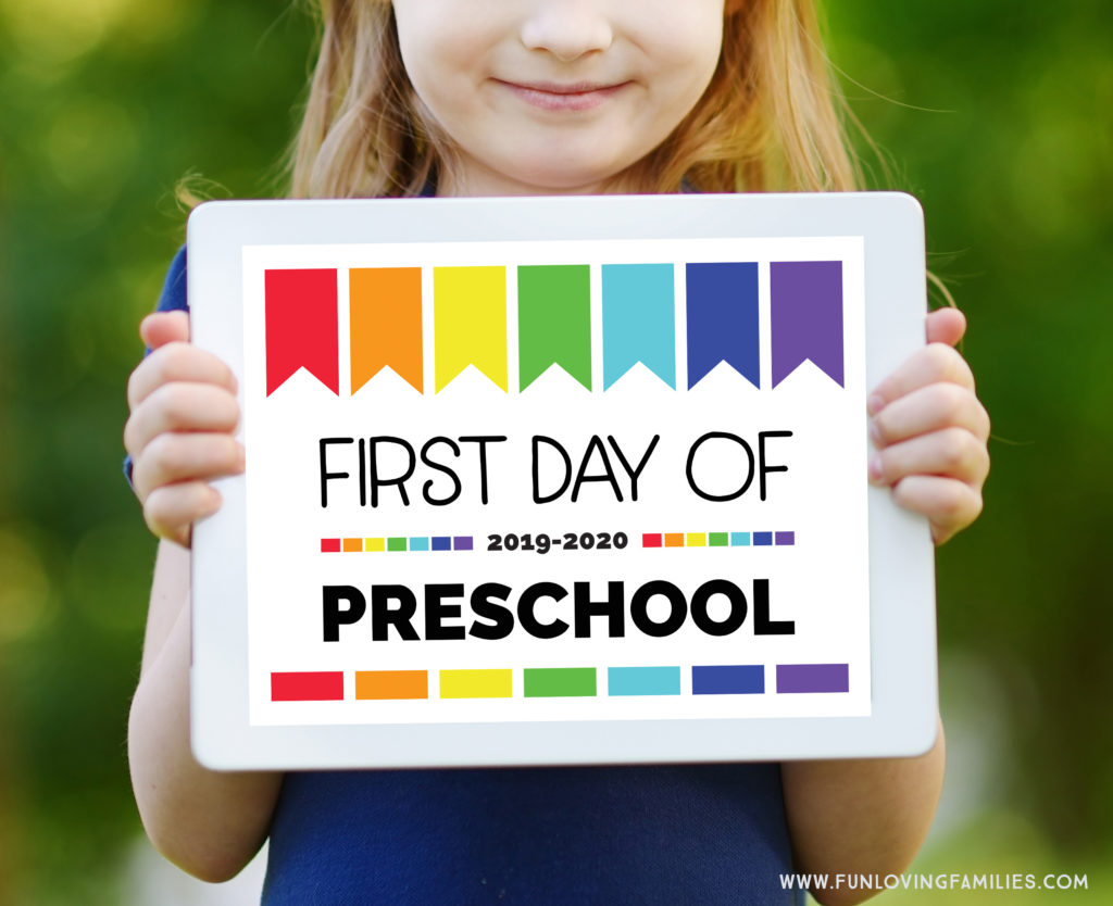 First Day Of School Signs Free Printables For All Grades Fun Loving Families