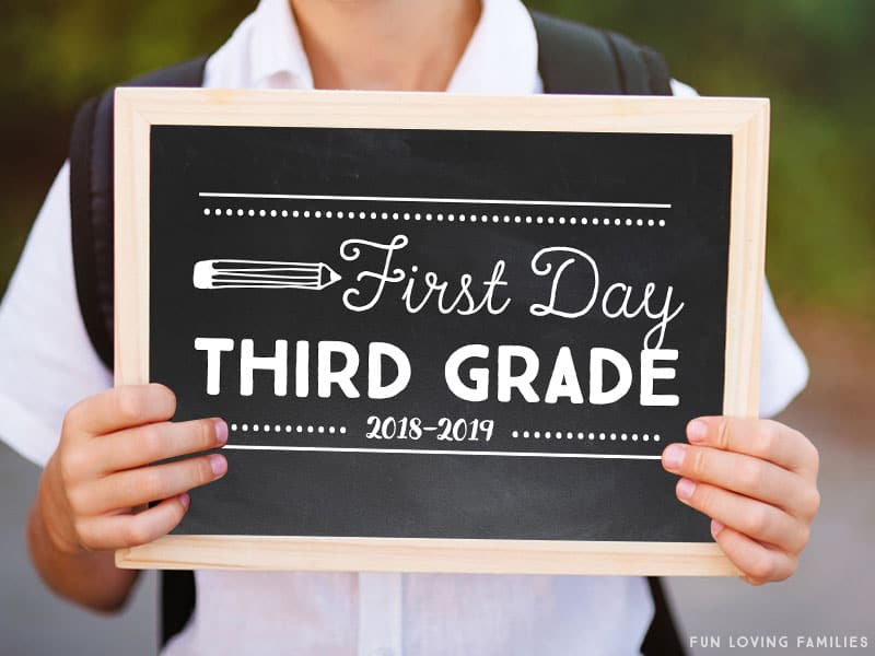 First Day Of School Signs Free Printables Fun Loving Families First Day Of School Signs You Can And Print At Home
