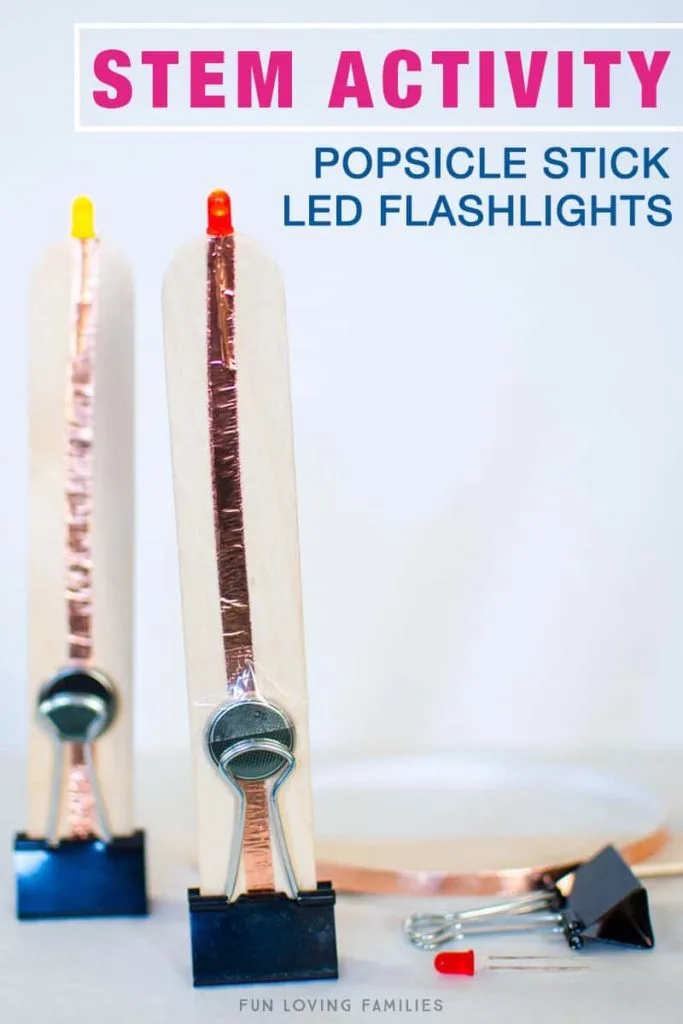 DIY LED flashlight made with popsicle stick