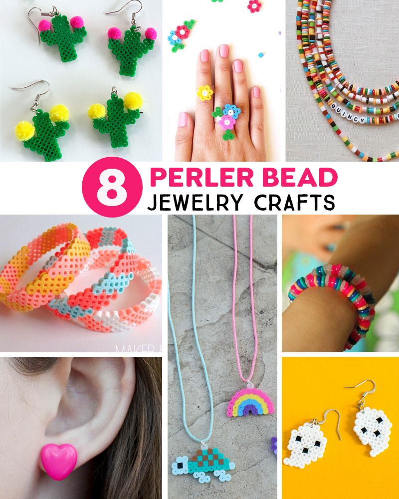 DIY perler bead jewelry crafts