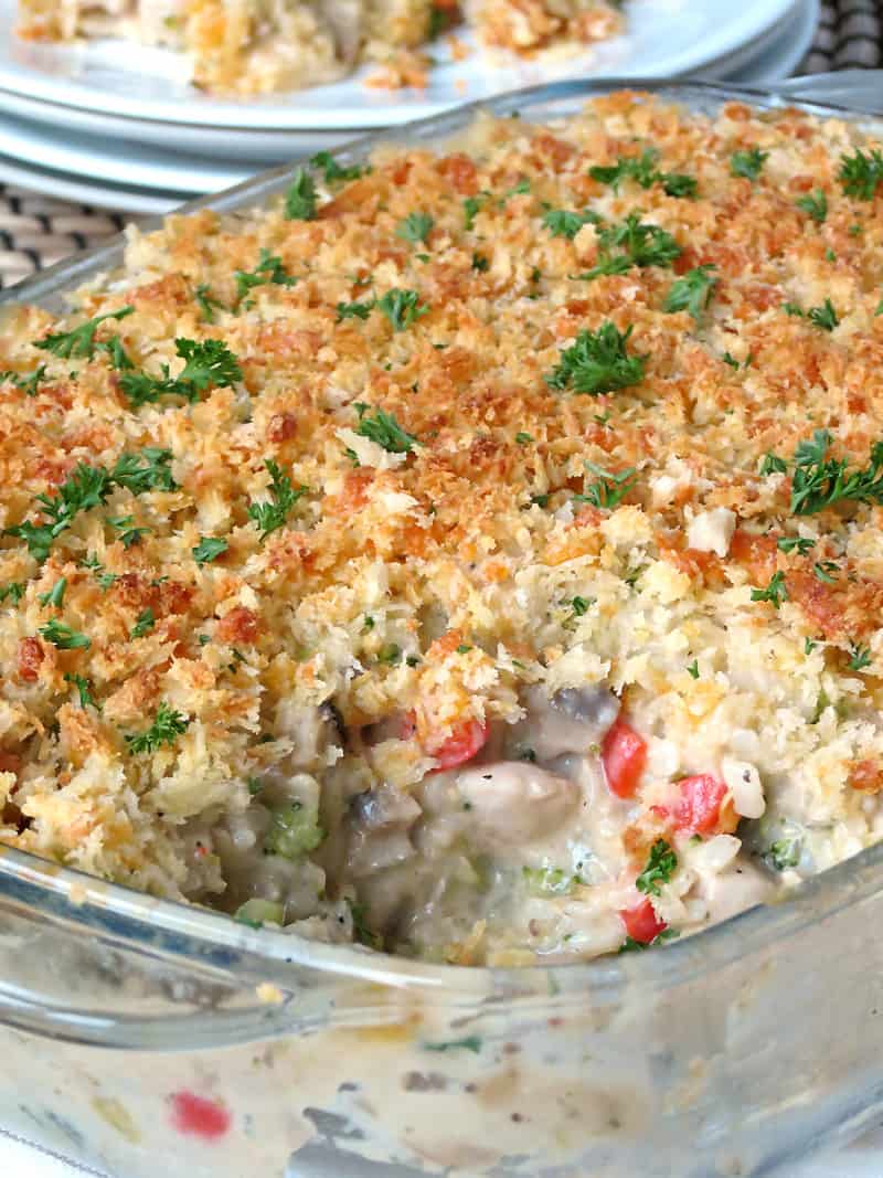 Chicken and Brown Rice Casserole with Veggies
