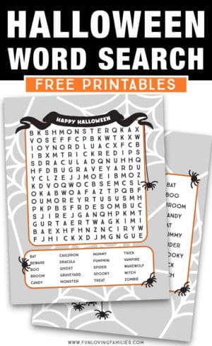 Halloween Word Search Printables - Fun Loving Families
