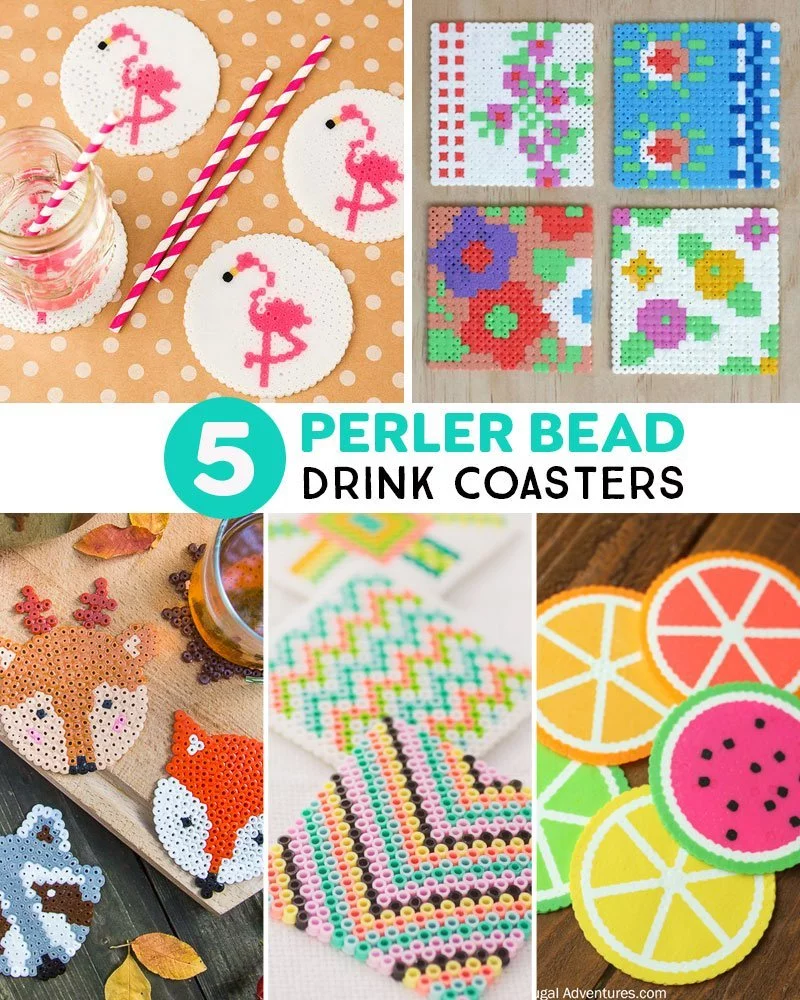 drink coaster designs for Perler Bead crafts