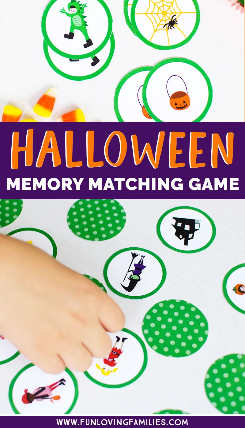 DIY Halloween memory matching game printable