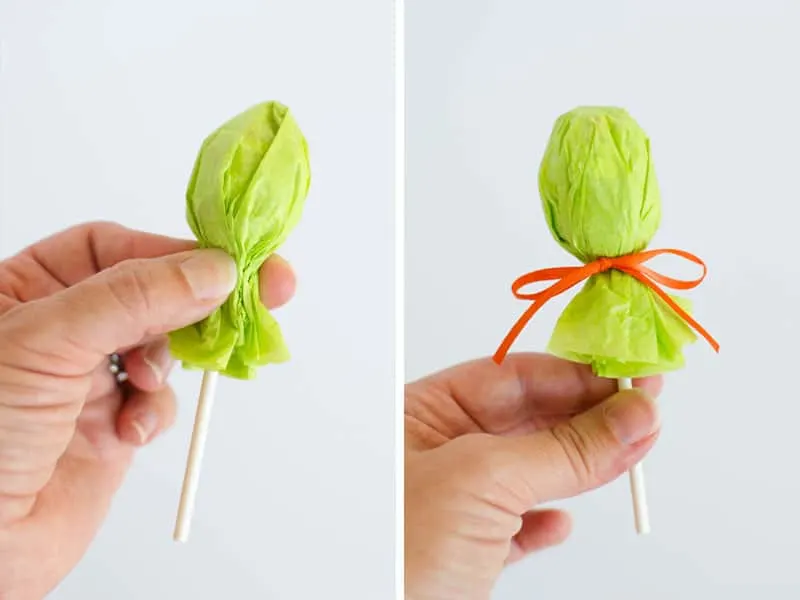 how to make lollipop witch favors