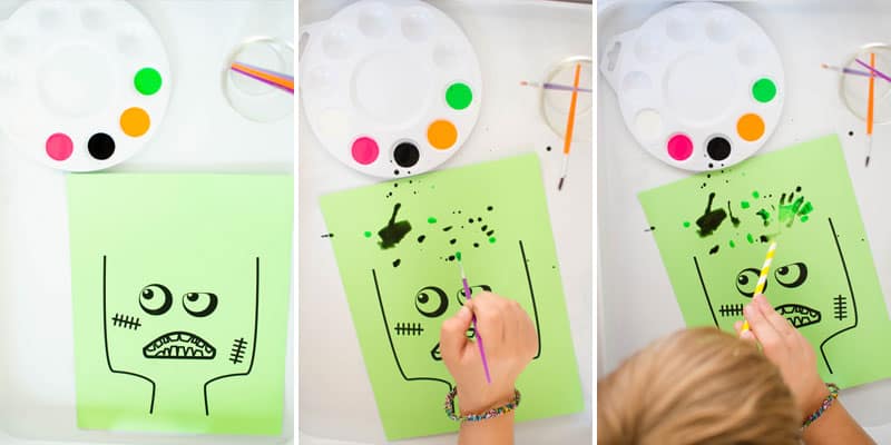 zombie kids activity with free printable.