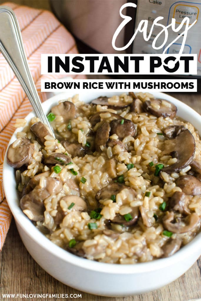 brown rice with mushrooms and instant pot