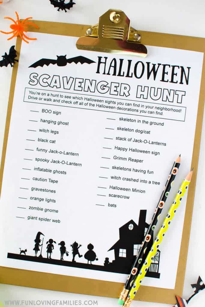 Halloween Scavenger Hunt for Kids - Fun Loving Families