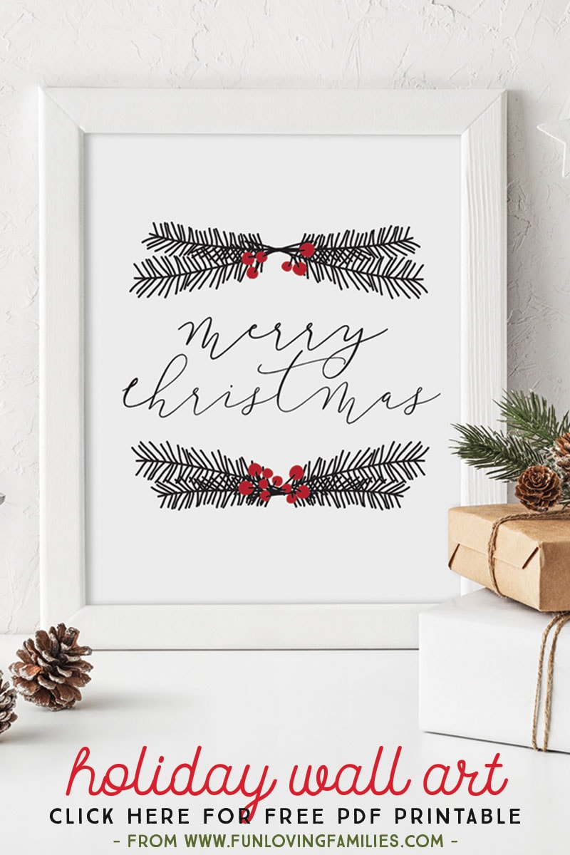 Free Printable Christmas Wall Art Fun Loving Families