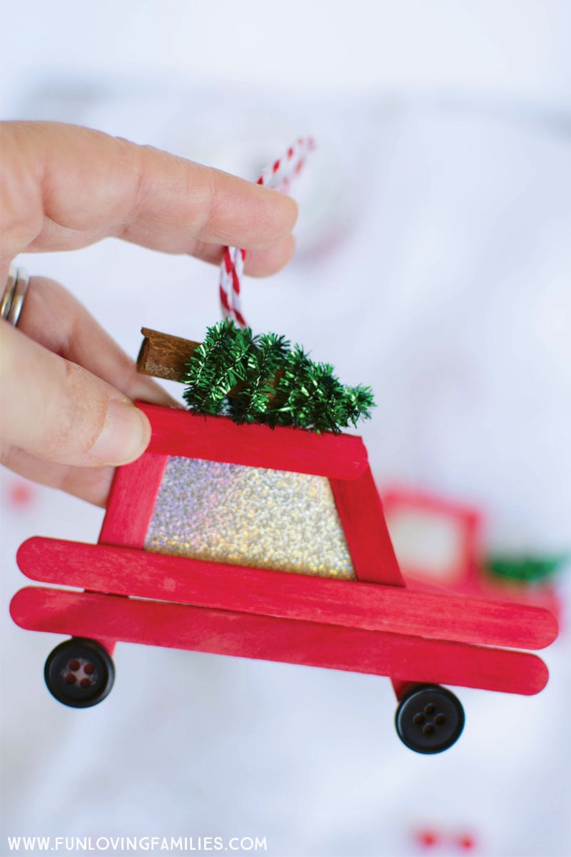 DIY Car and Truck Popsicle Stick Christmas Ornaments - Fun Loving Families