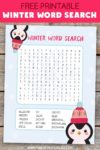 Winter Word Search Free Printable Kids Activity - Fun Loving Families