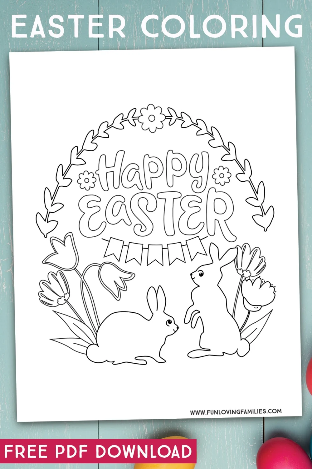 Super-cute Easter coloring page for kids or adults. Click through to see all of the fun Easter coloring sheets.