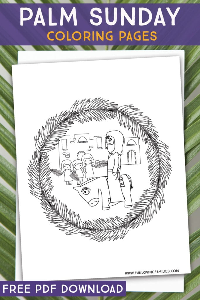 palm sunday Jesus and Donkey coloring sheet