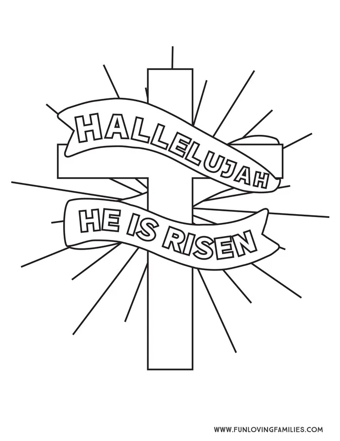 Religious Easter Coloring page free printable