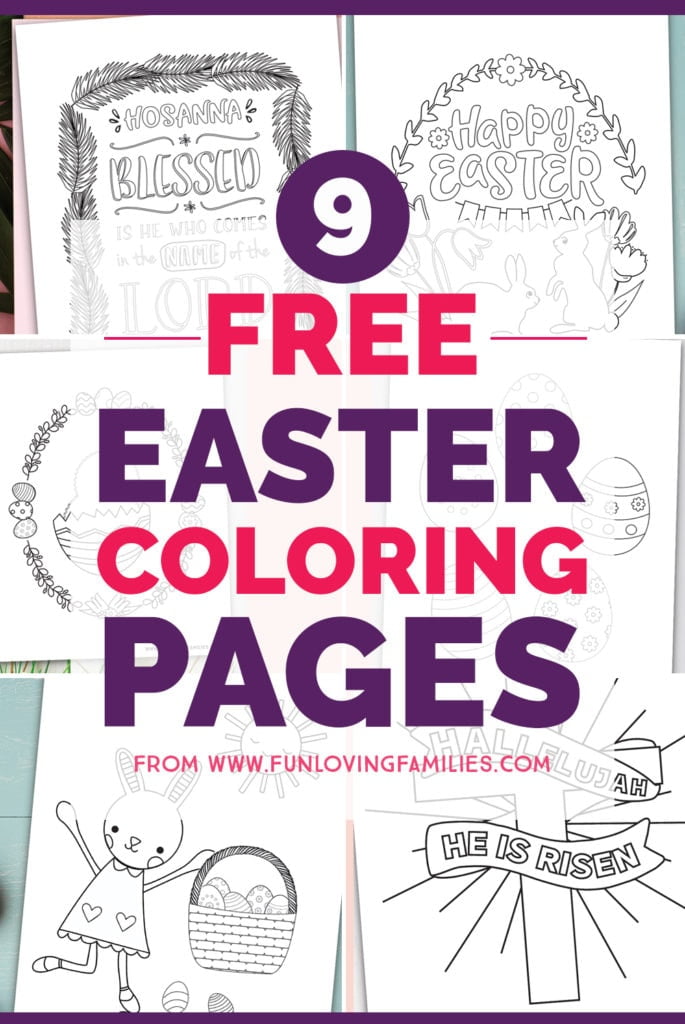 Grab all of the free printable Easter coloring pages for the kids. These are great to have on hand for an Easter brunch or for Sunday School during Easter and Palm Sunday. #Easter #freeprintables #easterprintables #easteractivities #coloringpages