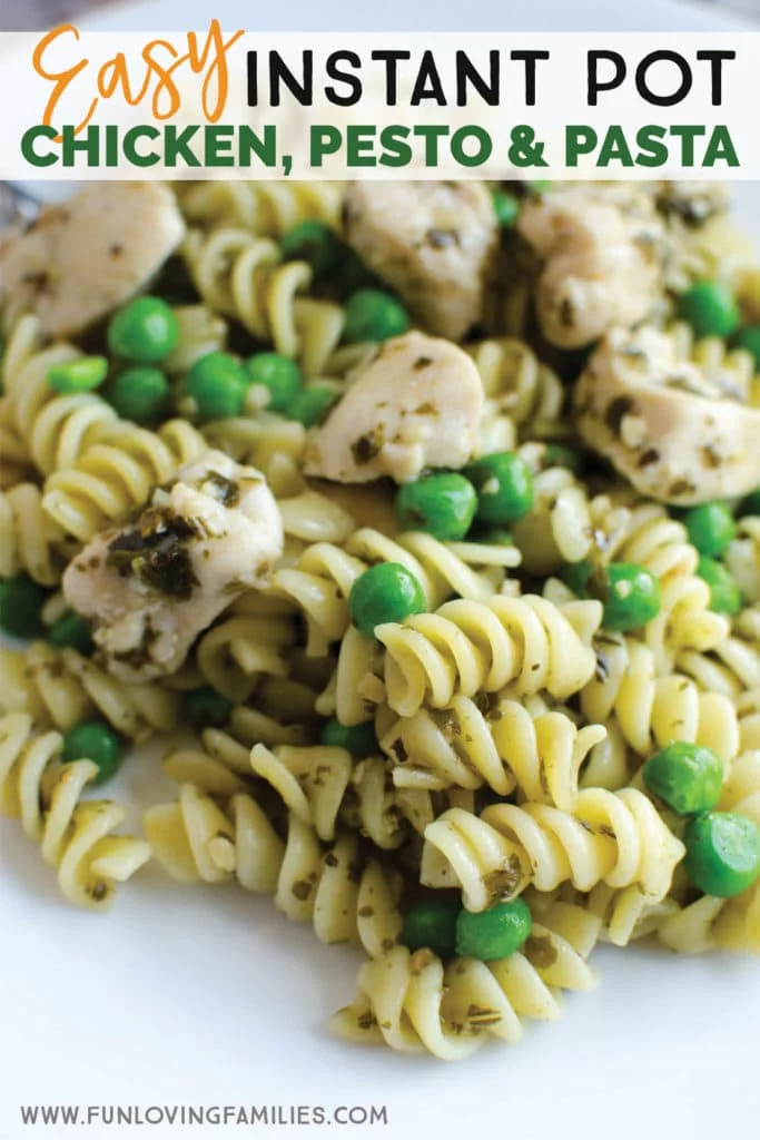spiral pasta with chicken and pesto