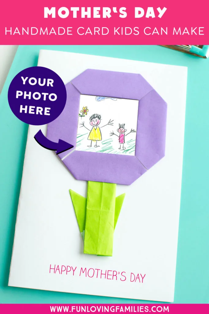 photo of handmade mothers day card from the kids
