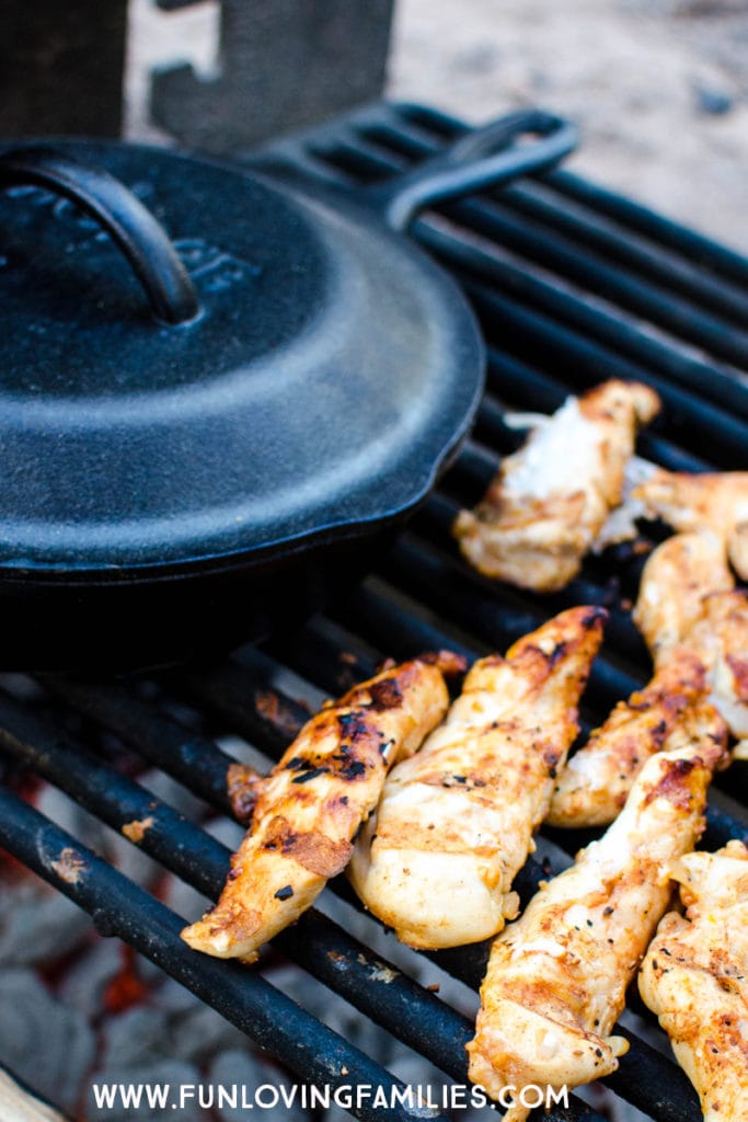 cooking on open fire