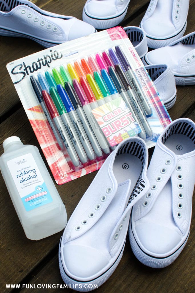 How to Tie Dye Shoes with Sharpie Markers - At Charlotte's House