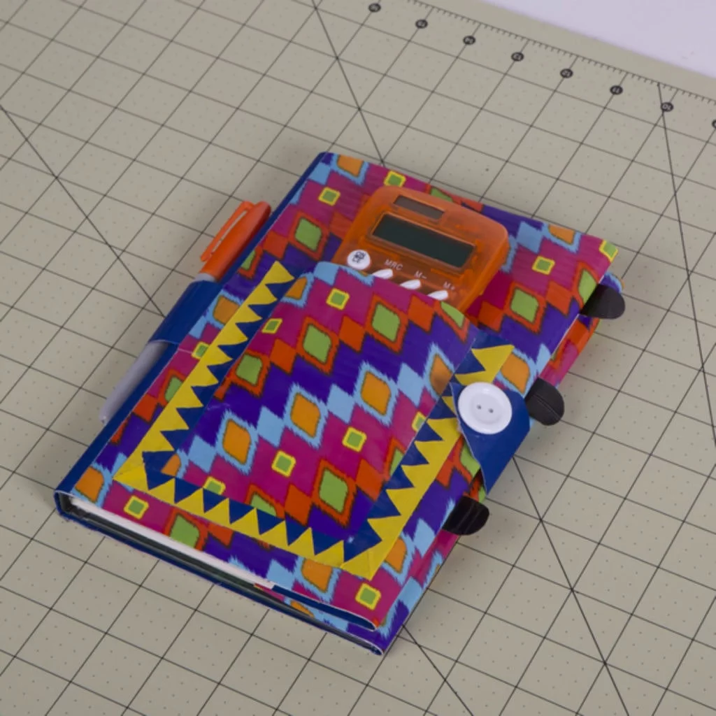 book cover made with duct tape