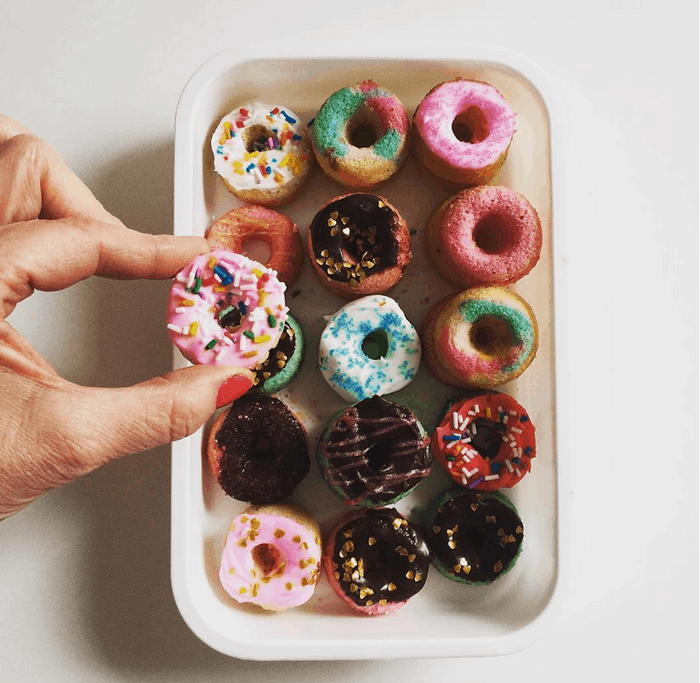 frosted mini donuts