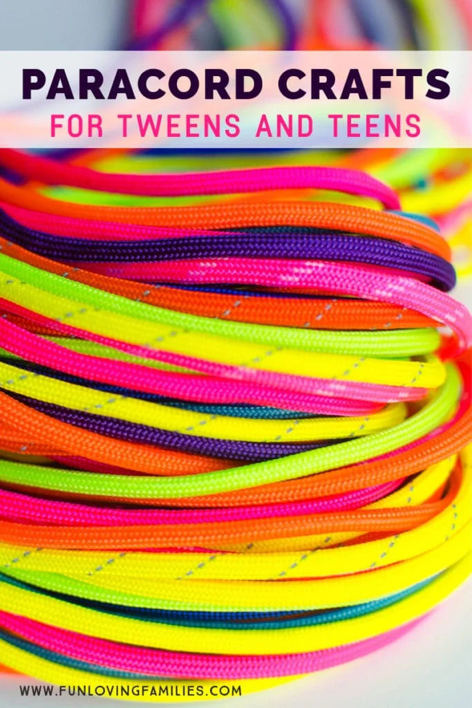 bright, colorful paracord rope