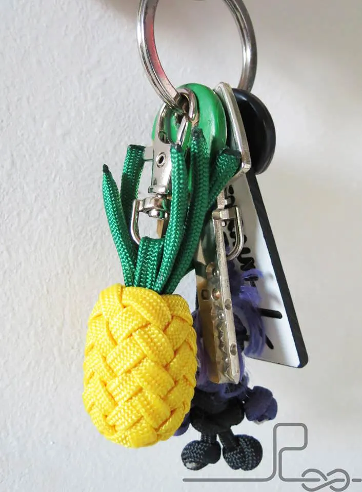 pineapple key fob on key ring