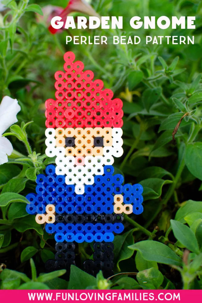 garden gnome made from fuse beads