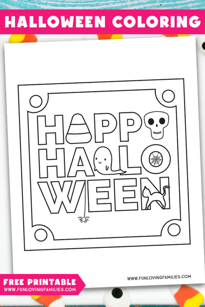Happy Halloween coloring sheet