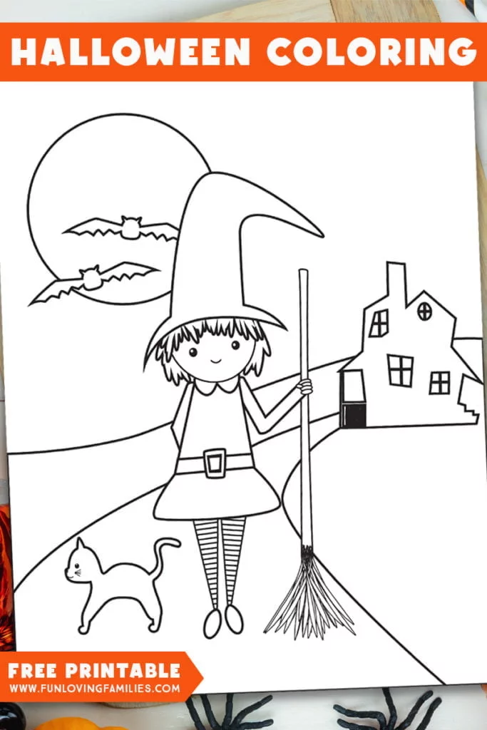 Witch coloring pages for kids