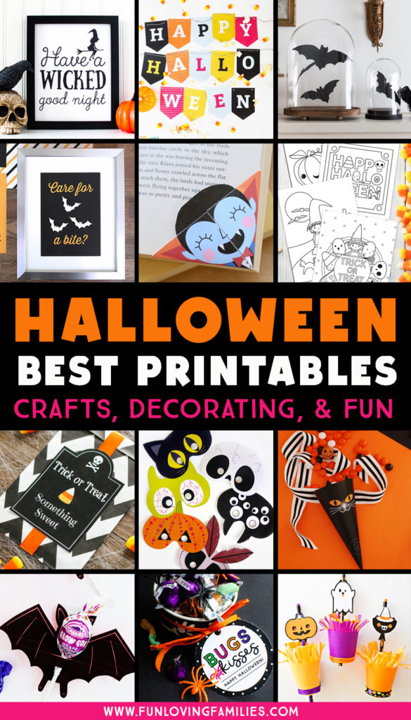 Halloween printables for Halloween crafts, decorating, and fun