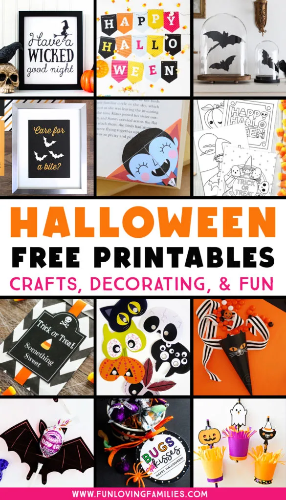 free Halloween printables for parties, crafts, and decorations