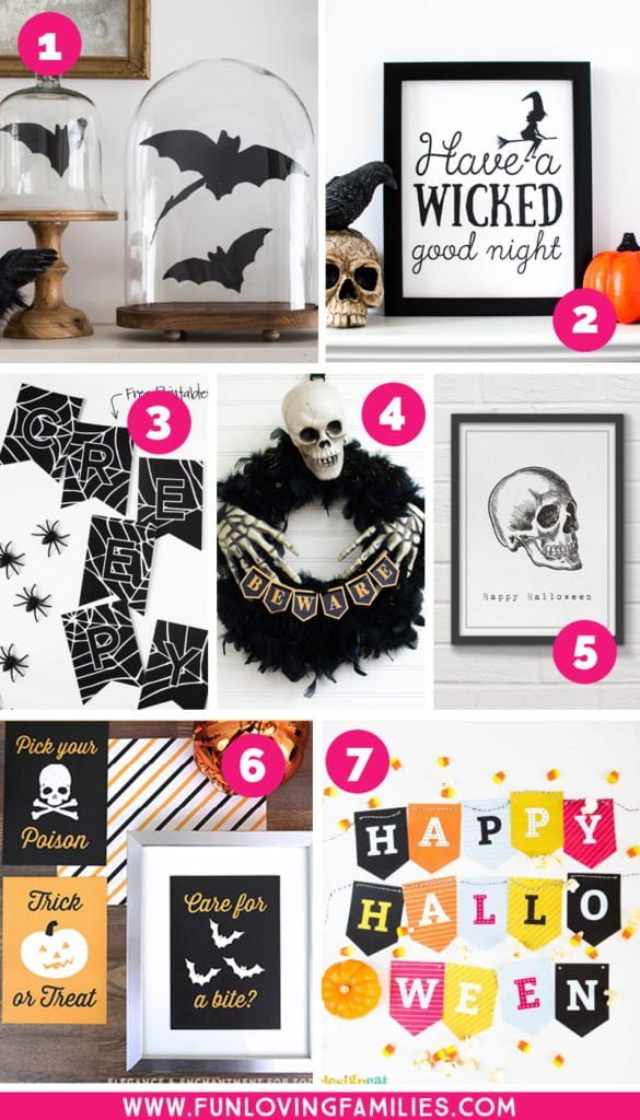 free printable Halloween decor