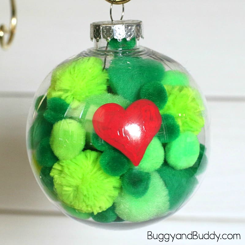 Kid-Friendly Grinch Ball Ornament
