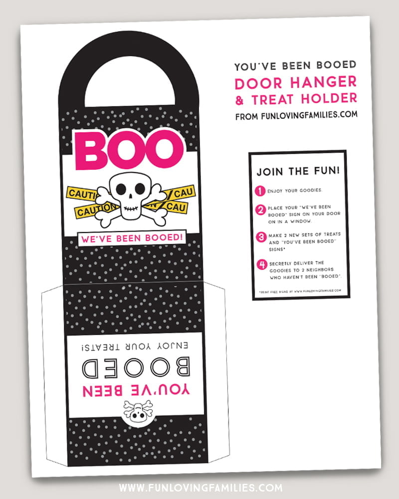 You've Been Booed printable door hanger
