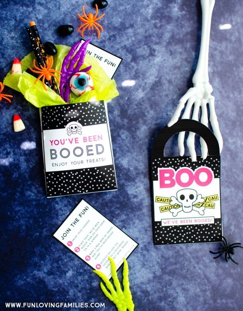 You've been booed Halloween door hanger and treat holder printable