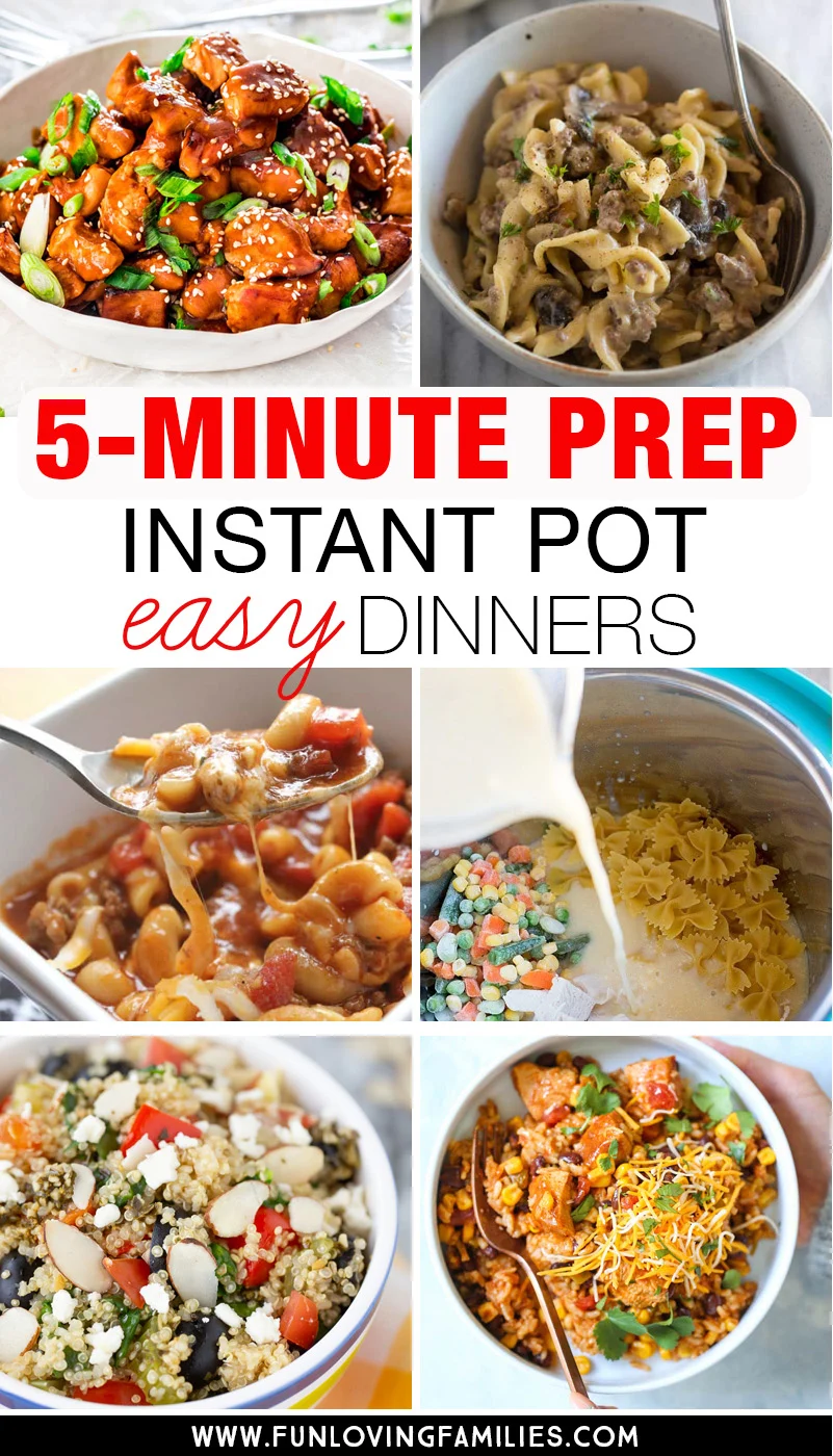 5-minute prep instant pot easy dinners